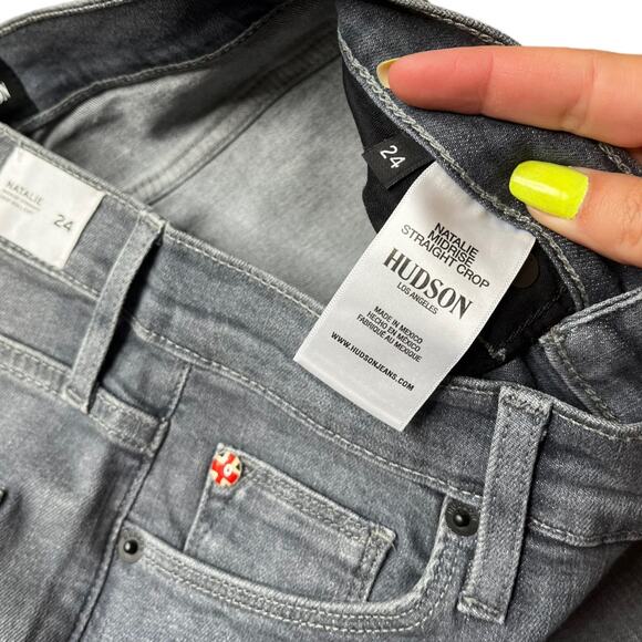 Hudson Jeans NATALIE midrise straight crop roll cuff 24 Adelaide NWT - Picture 7 of 9